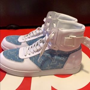 Louis Vutitton Rivoli High Top Sneakers Denim